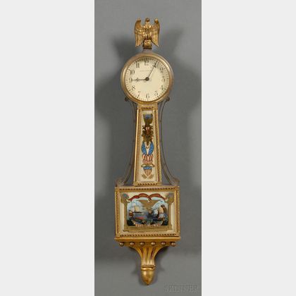 Miniature "Banjo" Clock by Waltham Clock Company