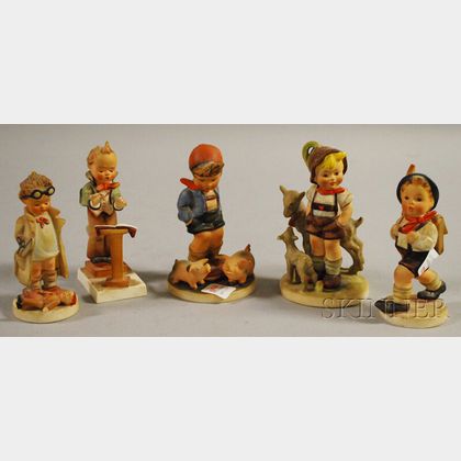 Five Hummel Ceramic Figures