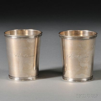 Two Coin Silver Mint Julep Cups