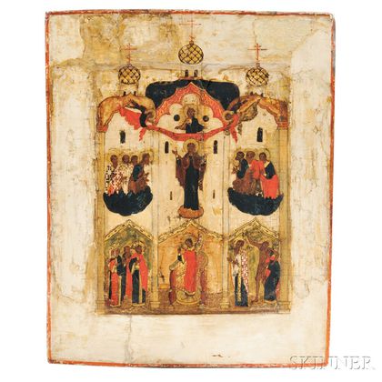 Russian Icon of Pokrov Mother of God