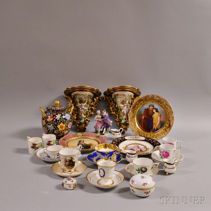 Twenty-eight Pieces of Continental Porcelain
