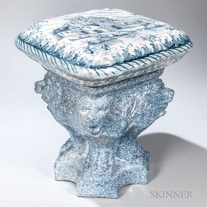 Tin-glazed Earthenware Garden Seat