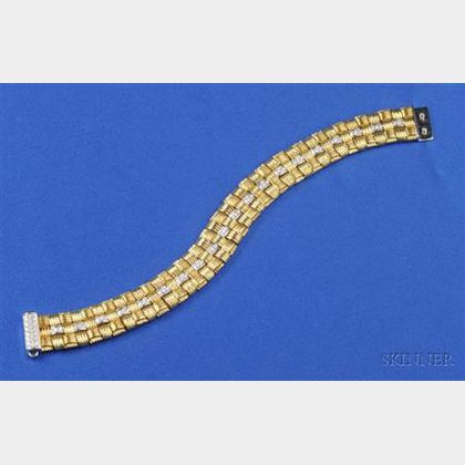 18kt Gold and Diamond Bracelet, Roberto Coin