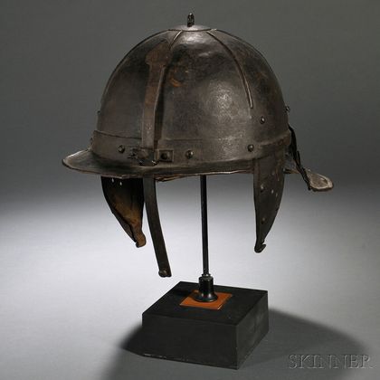 17th Century Steel Burgonet Helmet
