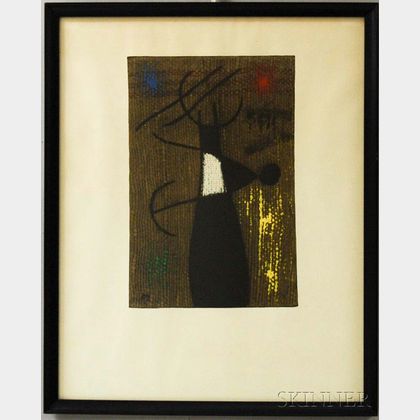 After Joan Miró (Spanish, 1893-1983) Three Prints: Femme et Oiseau X/X , Femme et Oiseau VIII/X