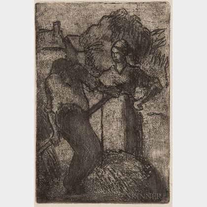 Camille Pissarro (Danish/French, 1830-1903) Couple de Paysans