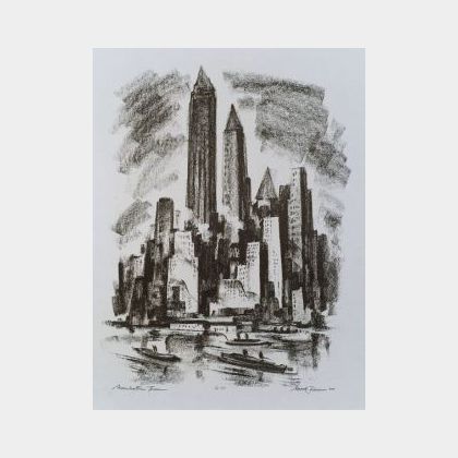Mark Freeman (American, b. 1908) Manhattan Towers