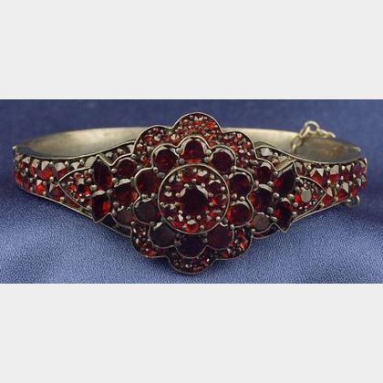 Buy Antique Victorian Bohemian Garnet Star Bangle Bracelet Vintage Czech  Online in India - Etsy