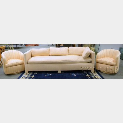 Three-Piece Contemporary Upholstered Living Room Suite