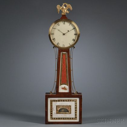 Federal Mahogany Inlaid Patent Timepiece