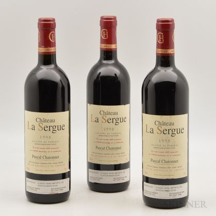 Chateau La Sergue 1998, 3 bottles 