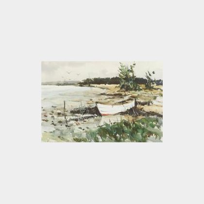Taddeus Kladnicki (Polish/American, 1904-1982) Lot of Two Watercolors Including: Ashore
