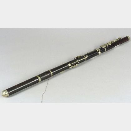 Grenadilla and Nickel Conical Flute, c. 1880