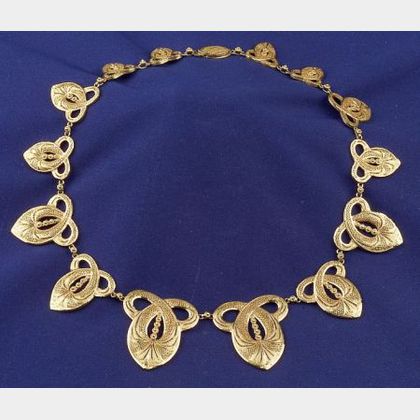 18kt Gold Filigree Necklace