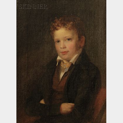 American School, 19th Century Portrait of John Foster Williams Lane as a Boy