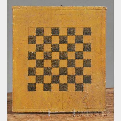 Polychrome Painted Wooden Game Board