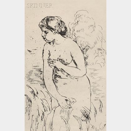 Pierre-Auguste Renoir (French, 1841-1919) Baigneuse debout, mi-jambes