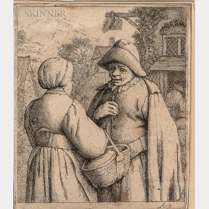 Adriaen Jansz van Ostade (Dutch, 1610-1685) Three Works: Peasant in a Pointed Fur Cap