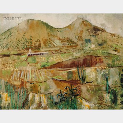 Karl Zerbe (American, 1903-1972) Spring Fields