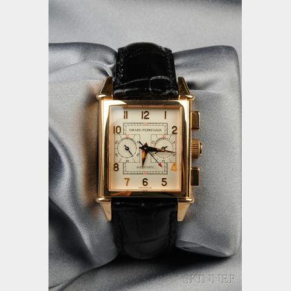 18kt Rose Gold "Vintage 1999" Chonograph Wristwatch, Girard-Perregaux
