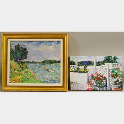 Two Works: William St. George (American, 20th/21st Century),A Waterway on Cape Cod