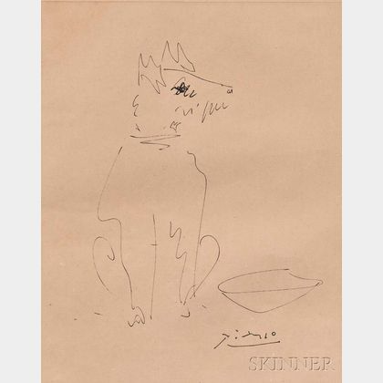 Attributed to Pablo Picasso (Spanish, 1881-1973) Chien