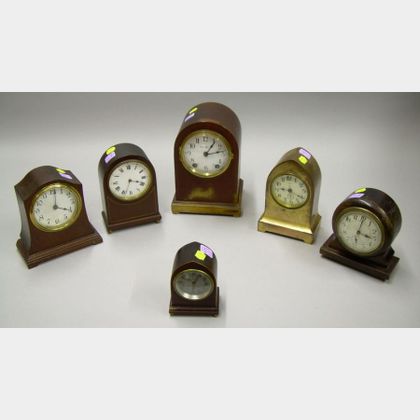 Lot of Six Miniature Clocks
