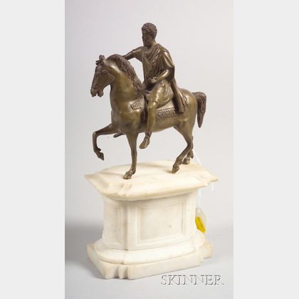 Bronze Grand Tour Equestrian Figure of Marcus Aurelius