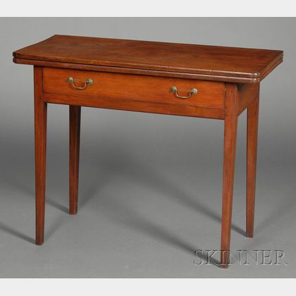 Federal Birch Red-stained Card Table