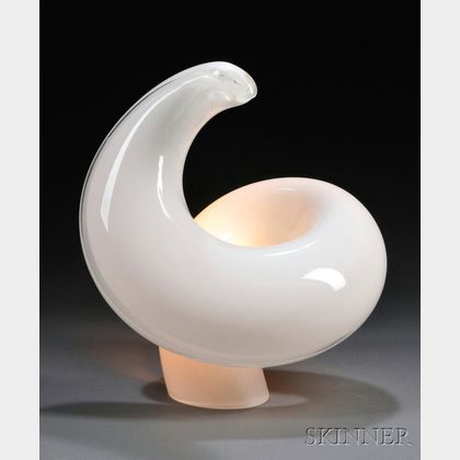 Sculptural Blown Glass Table Lamp