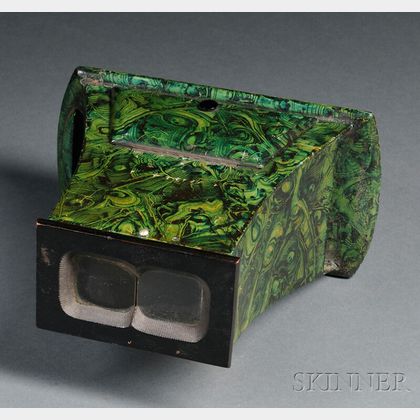 Green Marbleized Brewster-Pattern Stereoscope