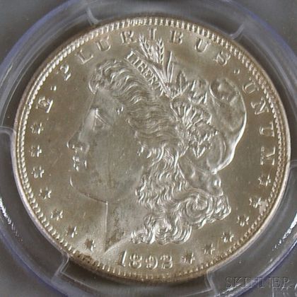 1892-CC/Carson City Morgan Dollar PCGS MS61 Rated. Estimate $800-1,200