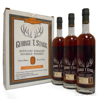Buffalo Trace Antique Collection George T. Stagg Spring (B) 2005, 3 750ml bottles (oc) 