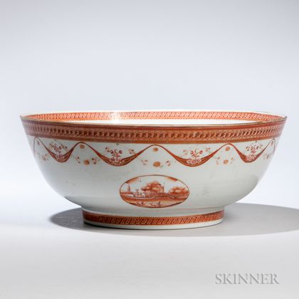 Export Porcelain Punch Bowl