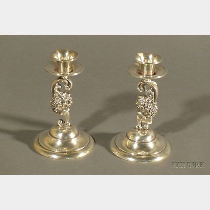 Pair of Richard Dimes Company Weighted Sterling Candlesticks