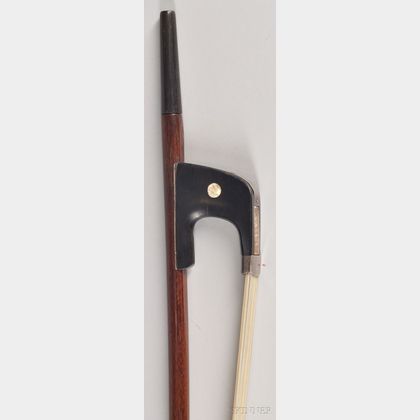 German Silver Mounted Contrabass Bow
