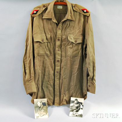 Olive Rayon Shirt Worn by Fidel Castro