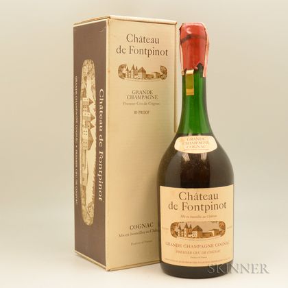 Chateau de Fontpinot Grande Champagne Cognac, 1 4/5 quart bottle (oc) 