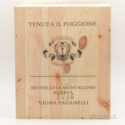 Tenuta Il Poggione Brunello di Montalcino Riserva Vigna Paganelli 2006, 6 bottles (owc) 