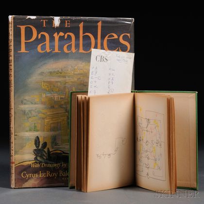 Baldridge, Cyrus Leroy (1889-1977) Manuscript Notebook and The Parables