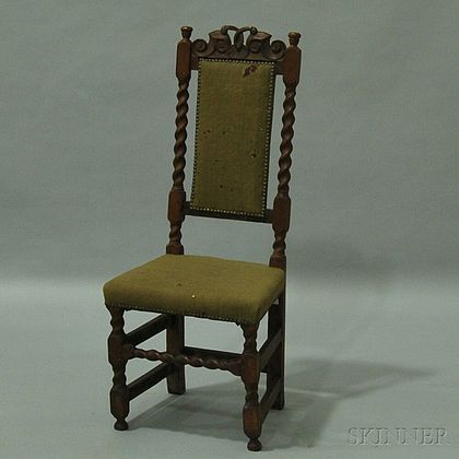 William and Mary Carved Beech Side Chair