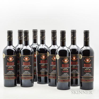 Il Poggione Brunello di Montalcino Riserva Vigna Paganelli 2004, 9 bottles 
