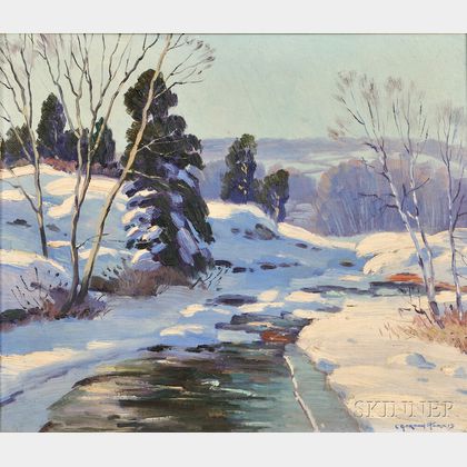 Charles Gordon Harris (American, 1891-1963) Brook in Winter