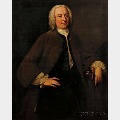 School of Thomas Hudson (British, 1701-1779) Portrait of a Gentleman, thought to be John Porter, c. 1732-1793