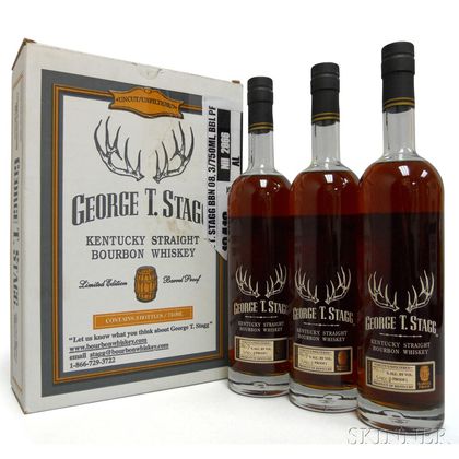 Buffalo Trace Antique Collection George T. Stagg 2008, 3 750ml bottles (oc) 