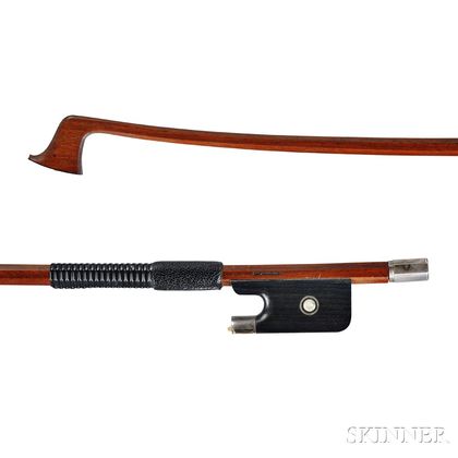 French Silver-mounted Viola Bow, Morizot Frères