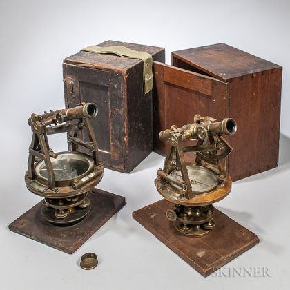 Two 19th Century Brass Surveyor's Transits