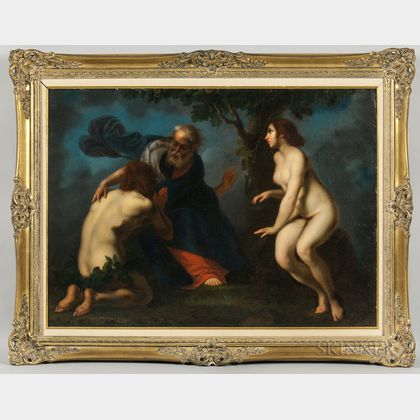 Leopoldo Galli (Italian, 19th Century),After Francesco Furini (Italian, 1604-1646) Adam and Eve