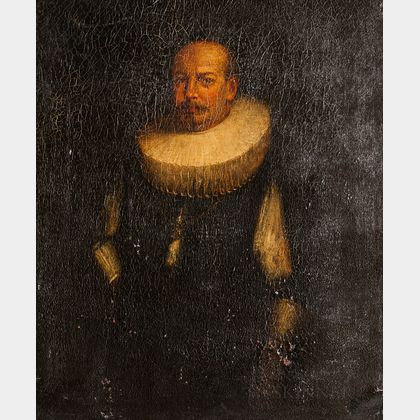 Manner of Michiel Janszoon van Mierevelt (Dutch, 1567-1641) Gentleman in Black Dress and a White Ruff