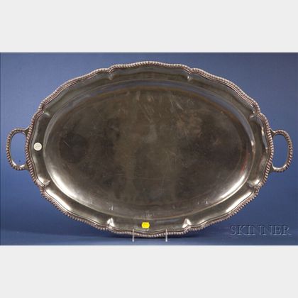 Mexican Sterling Two-handled Serving Tray
